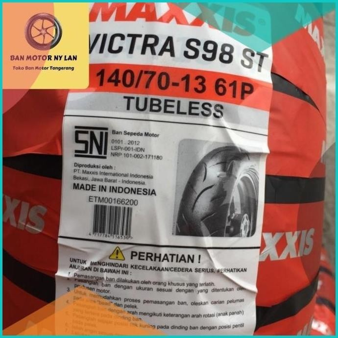 Ban Motor Maxxis Victra S98ST 140/70 Ring 13 Tubeless 16novz3 last sto