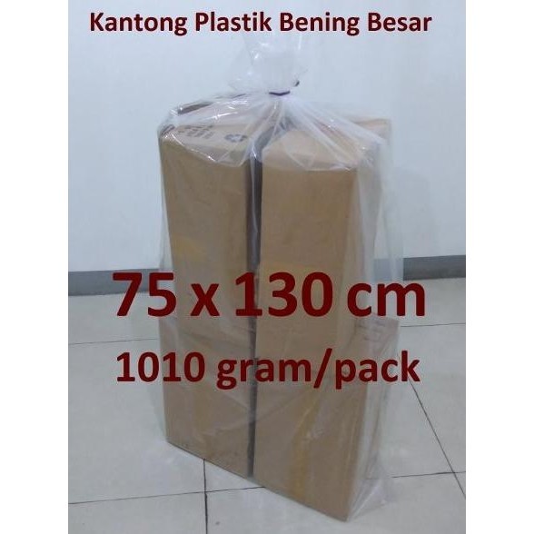 Kantong Plastik Bening Besar 75x130 cm PE Tebal - Kantong Sampah 75 x