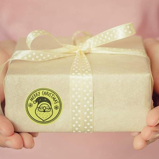 

DFG - Sticker Natal Isi 500 Metalik Emas Stiker Kado Natal Merry Christmas TERLARIS