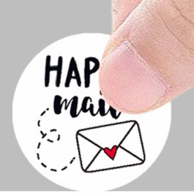 

DFG - Sticker Paket Happy Mail Isi 500 Cutting Stiker Vinyl Rol Murah Grosir TERLARIS