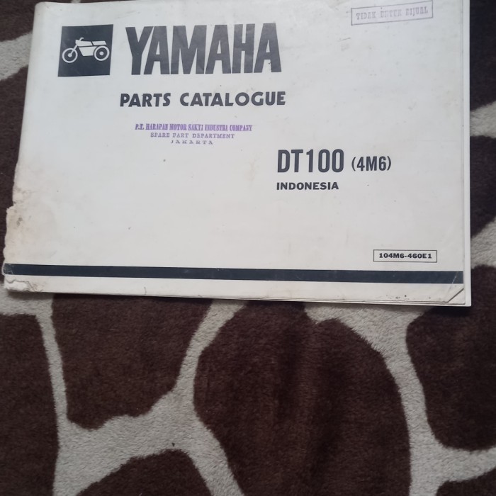 [COD] Buku Part Catalogue Yamaha Dt100 Diskon