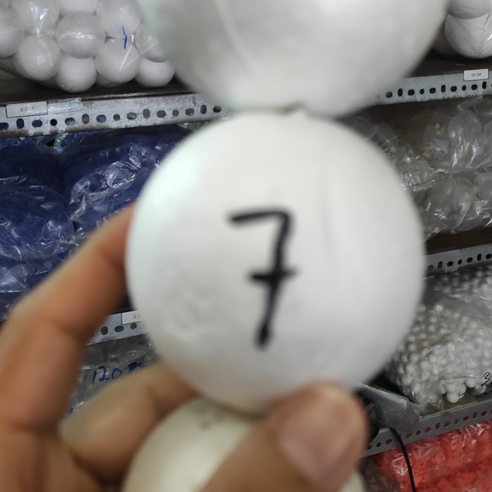 

[Baru] Gabus Bola Sterofoam 7 Cm Grosir Kmasan Paket Isi 50 Bulat Putih Murah Diskon