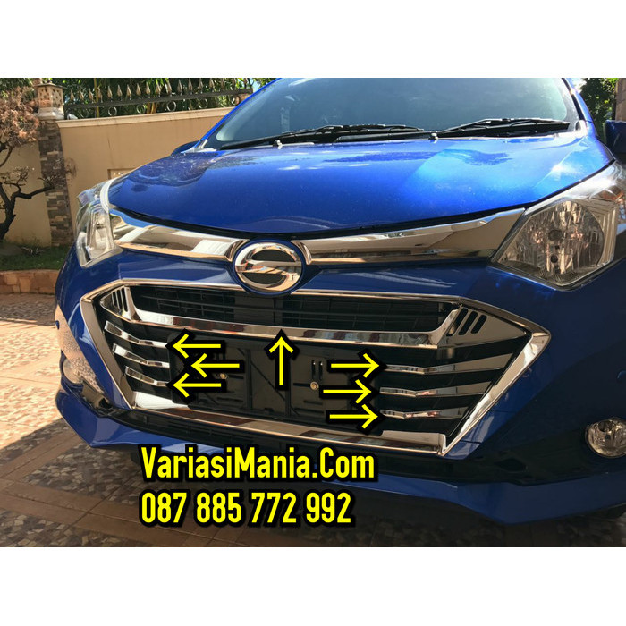 [New Ori] List Grill Bumper Depan 6Pcs Sigra Crome Terbaru