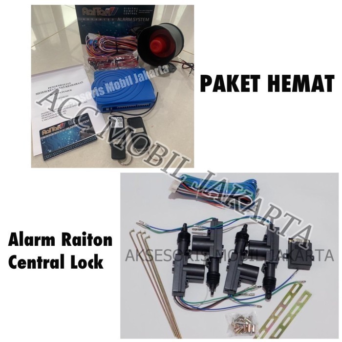 [Original] Paket Hemat Car Alarm Raiton Mobil Panther Lengkap Dengan Central Lock Berkualitas