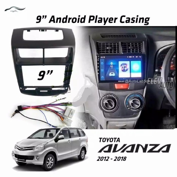 [Original] Frame Doubledin Avanza 9 Head Unit Android Avanza Plug And Play Terbaru