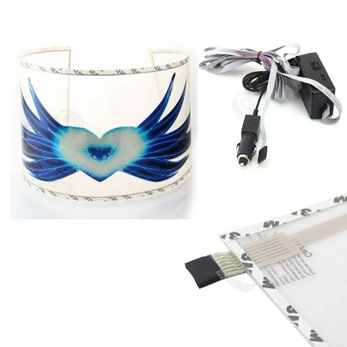 ✅New Lampu Led Musik Hiasan Kaca Belakang Mobil 90 X 25 Cm - Love Berkualitas