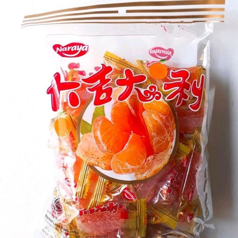 

TRE Naraya orange jelly candy mandarin jeruk 500gr dai ji da li manisan cemilan buah jeruk imlek sincia TERLARIS