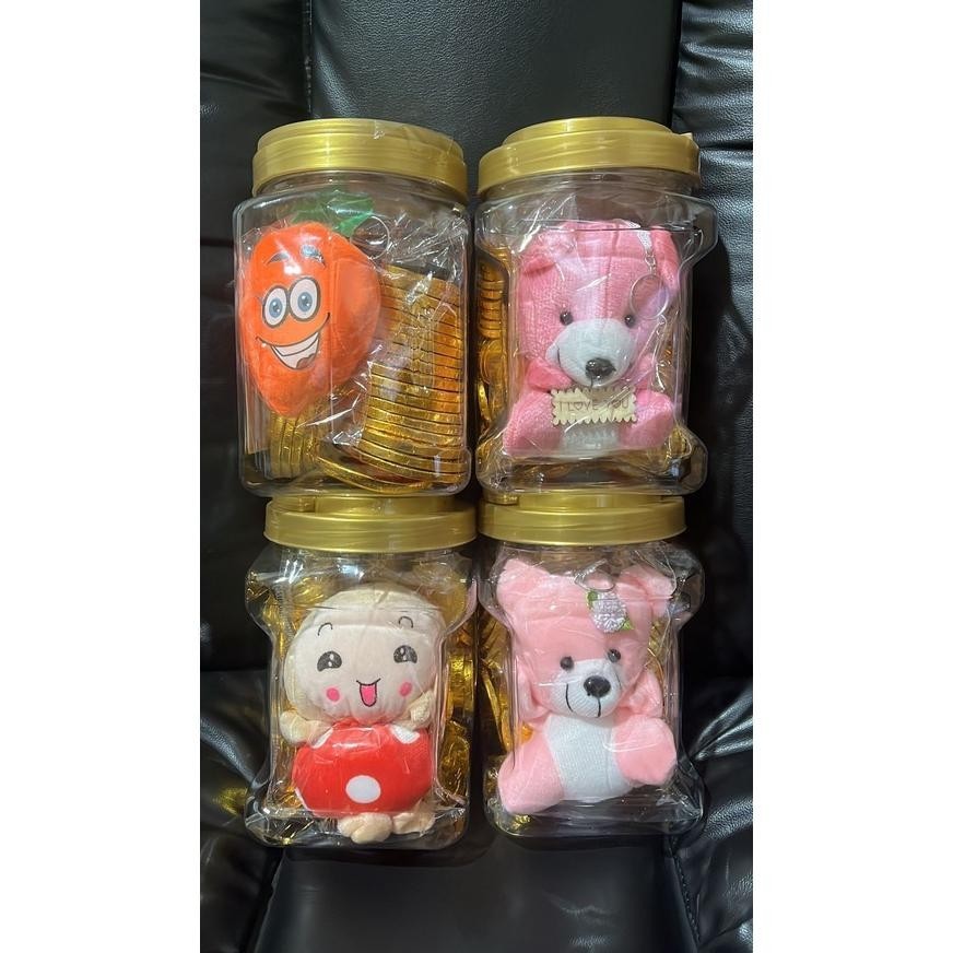 

TRE Cokelat imlek Koin Emas Toples/ Cokelat Gold Coin Toples + Boneka 500g TERLARIS