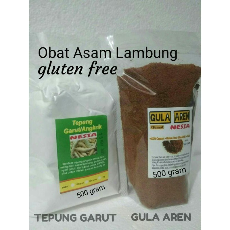 

(Ready) Paket Tepung Garut Dan Gula Aren 500 Gr Dan 500 Gr