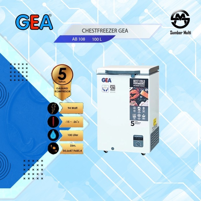 [Baru] Chest Freezer Gea Ab-106 Terbaru