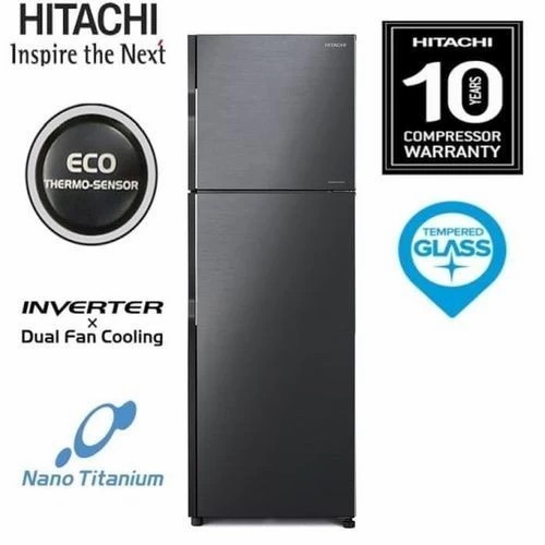 [Baru] Kulkas 2 Pintu Inverter Hitachi R-V40Pgd8 Bsl Adik R-V48Pgd8 Terbaru