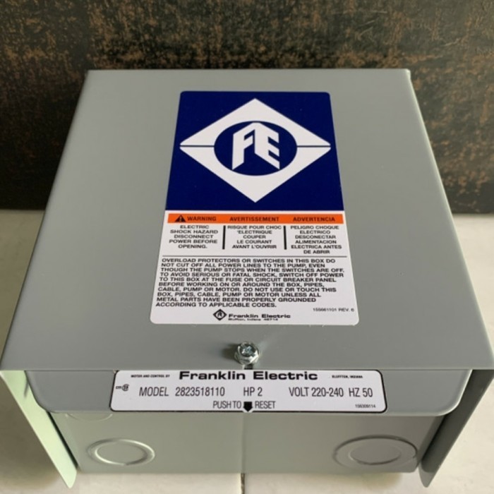 [New Ori] Control Box Franklin 2Hp 1.5 Kw 220V Panel Box Submersible Terbatas