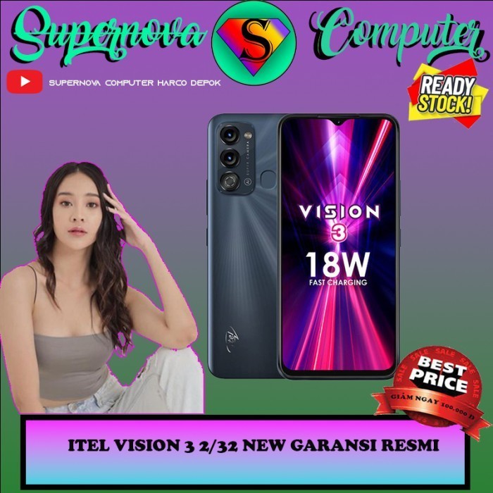 [Baru] Itel Vision 3 2/32 New Garansi Resmi Ram 2/32 Gb Berkualitas