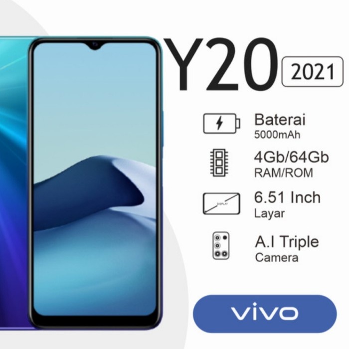 [Baru] Hp Vivo Y20S Ram 4/64 Resmi Diskon