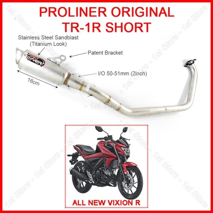 [New] Proliner Tr1 Short All New Vixion R Vva 155 V Ixion Original Pro Liner Diskon