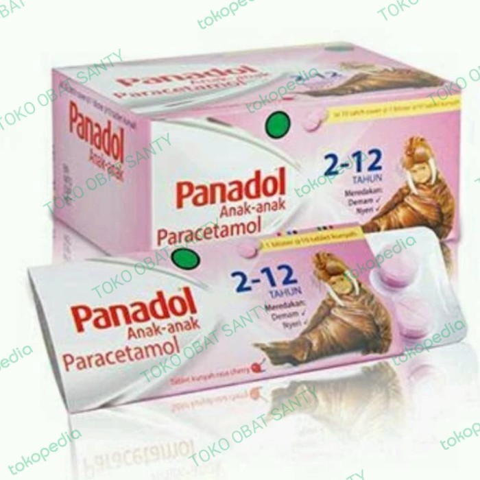 

Panadol Anak Tablet Kunyah Rasa Cherry 1 Isi 10 Amplop 10 Tablet