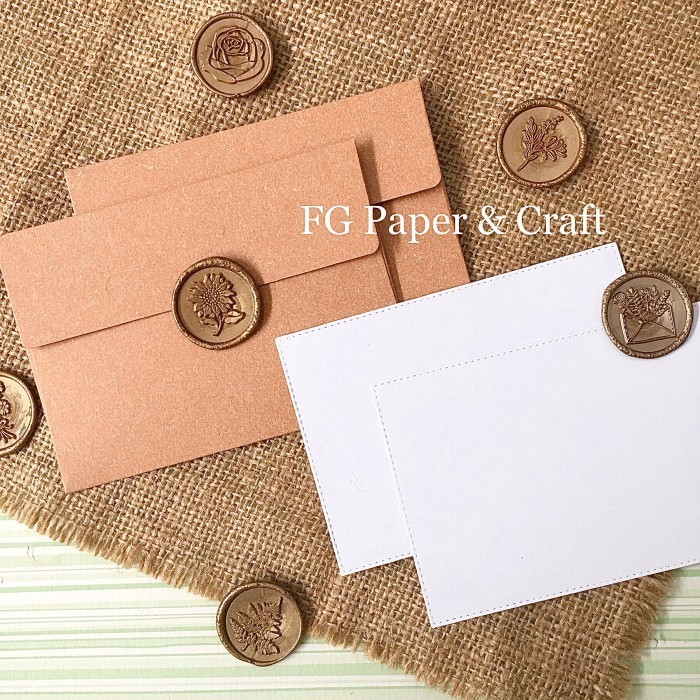 

Amplop Kartu Set Vintage Seal Wax 5Pcs By Fgpaper