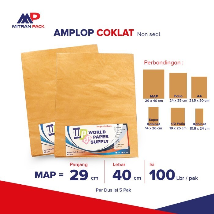 

Amplop Wps Non Seal / Tanpa Lem
