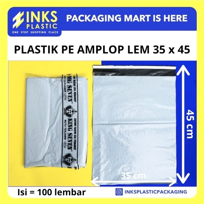 

Polymailer Pe 35X45/Kantong Plastik Amplop Lem/Packaging Online Shop