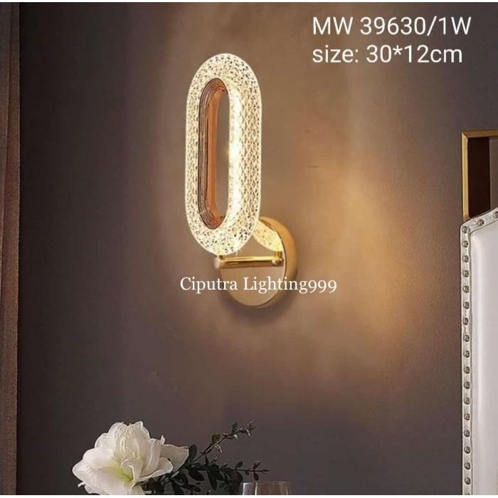 LAMPU DINDING HIAS LED MINIMALIS MODERN RUANG TAMU GOLD