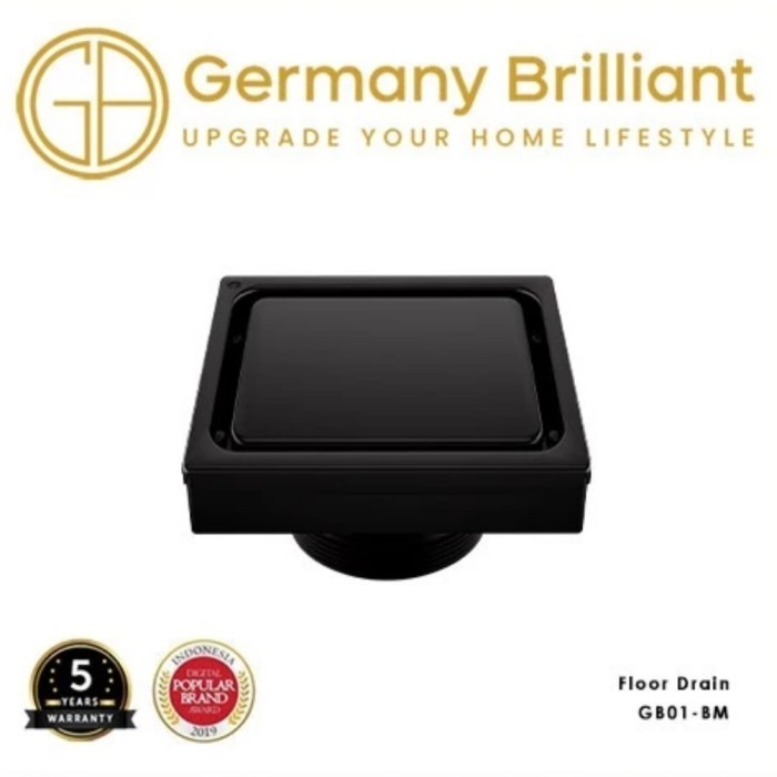✨COD Gb01-Bm Smart Floor Drain Hitam Black Germany Briliant Limited Edition Diskon