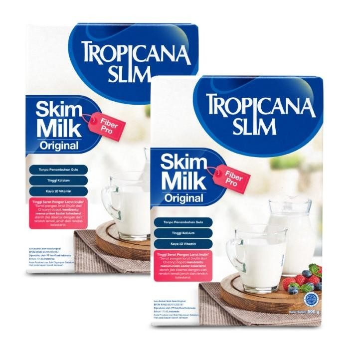 

TERBAIK TWIN PACK: TROPICANA SLIM NON FAT SKIM MILK FIBER PRO 500GR