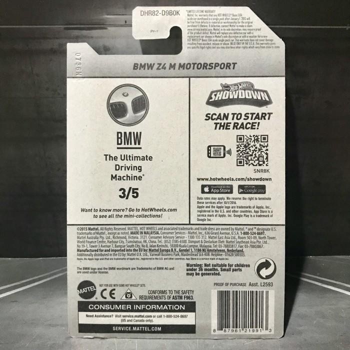 HOT WHEELS BMW Z4 M MOTORSPORT FACTORY SEALED 2016 BLUE