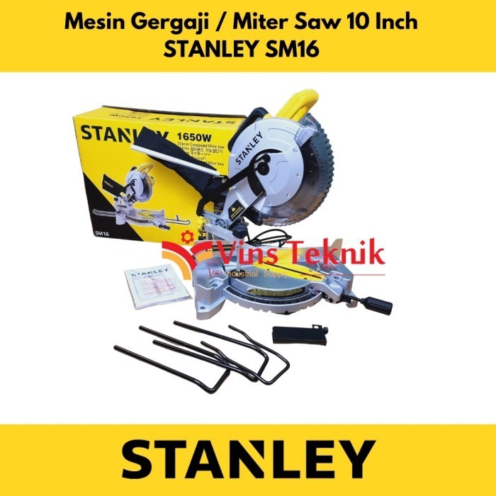Mesin Miter Saw 10 Inch Stanley Coumpund Miter Saw
