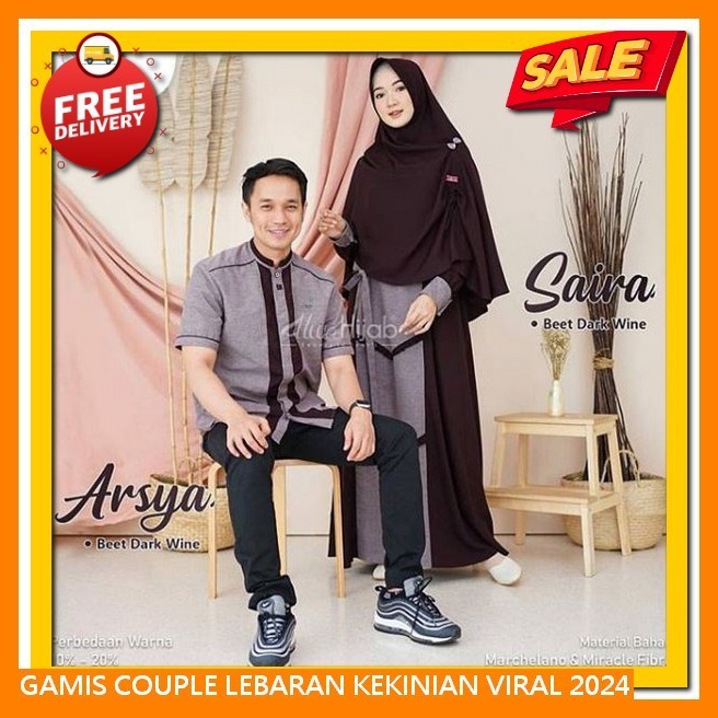 Gamis Lebaran 2024 Terbaru Couple Srimbit Kluarga Gsmis Cwek Cwok Viral Ganis Sarembit Suami Istri C