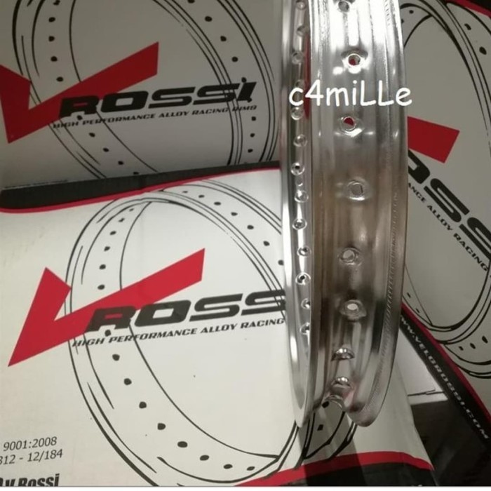 velg rossi wm 300 x 17 silver polish hole 36