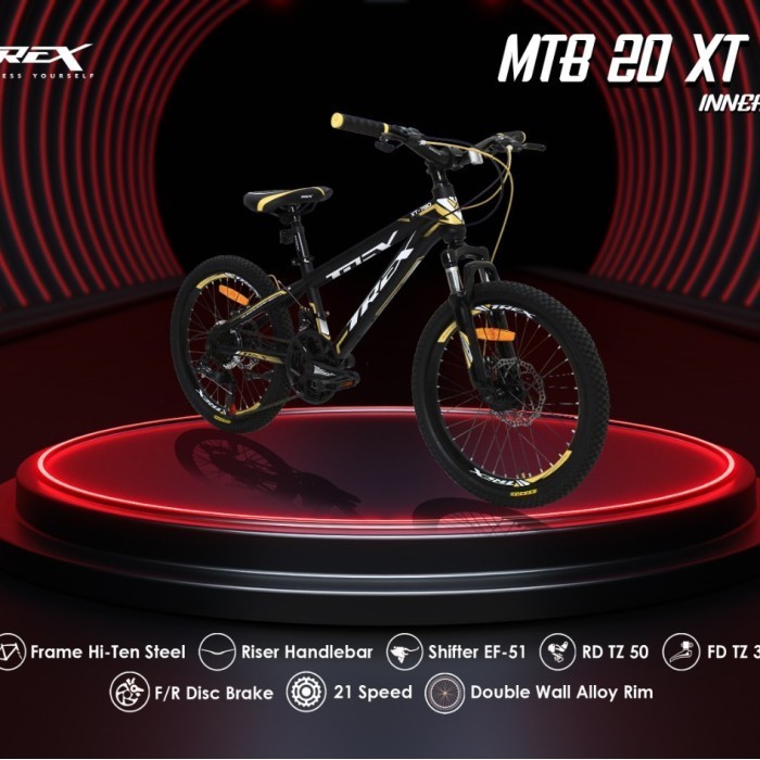 Terbaru Sepeda Mtb Trex 20 Inch Xt 780 21Speed Shimano Double Cakram Histeel Promo Terlaris
