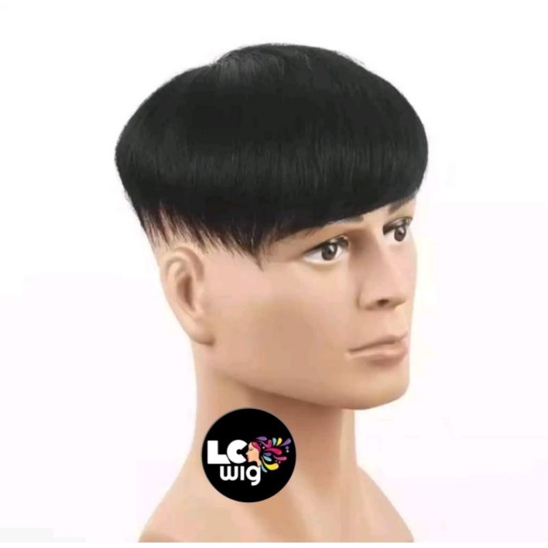 WIG PRIA PENDEK TOUPEE PENUTUP RAMBUT BOTAK