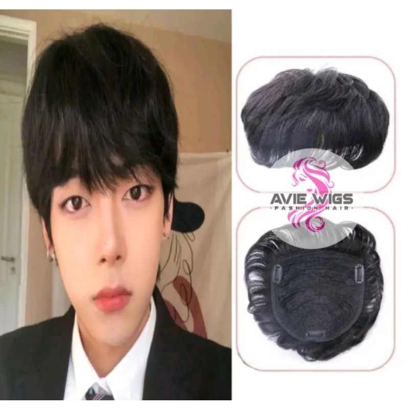 Tutup Botak pria toupee hair wig untuk menutup kebotakan