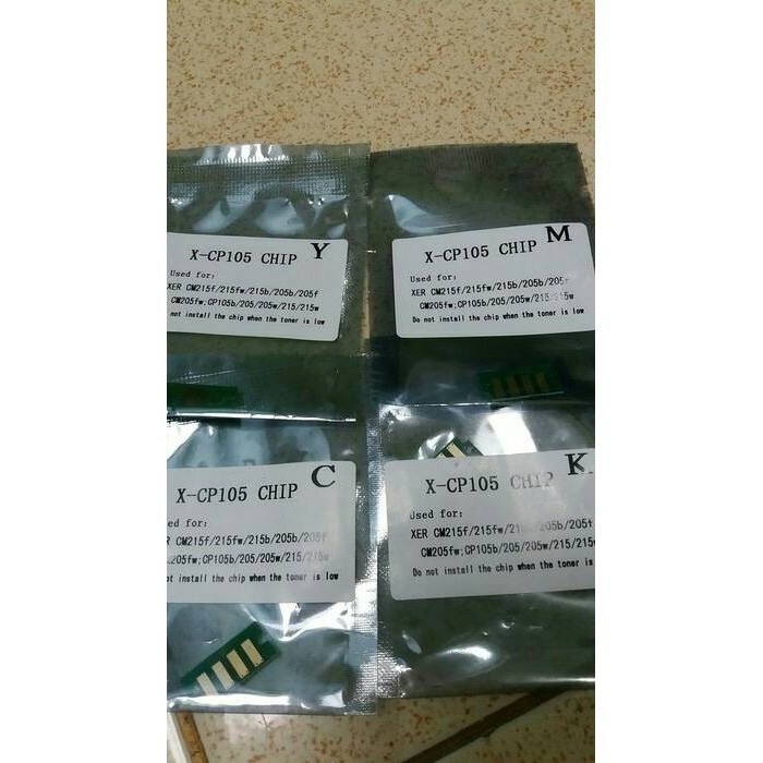 1 Set Toner + Chip Cp205 Cp105 Cp215 Cm205 Cm105 Cp105B Cm215 4 Warna Best