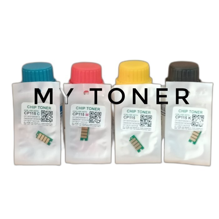 1Set Bubuk Toner + Chip Cm115Fw Cp115 Cp225Fw Cm225Fw Cp116 Cp118 225 Best