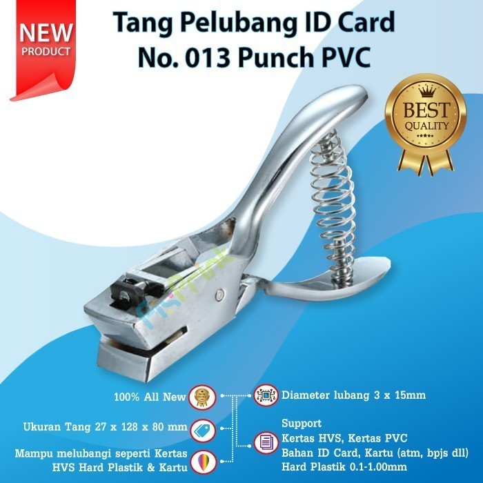 

Tang Pembolong Id Card Silver - Oval / Tang Pelubang Kartu Pvc Id Card Best