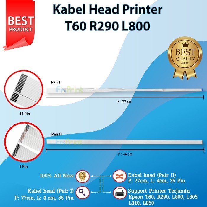 Kabel Flexible Head Epson L850 L805 L810 L800 T60 R290 Printer L805 Best