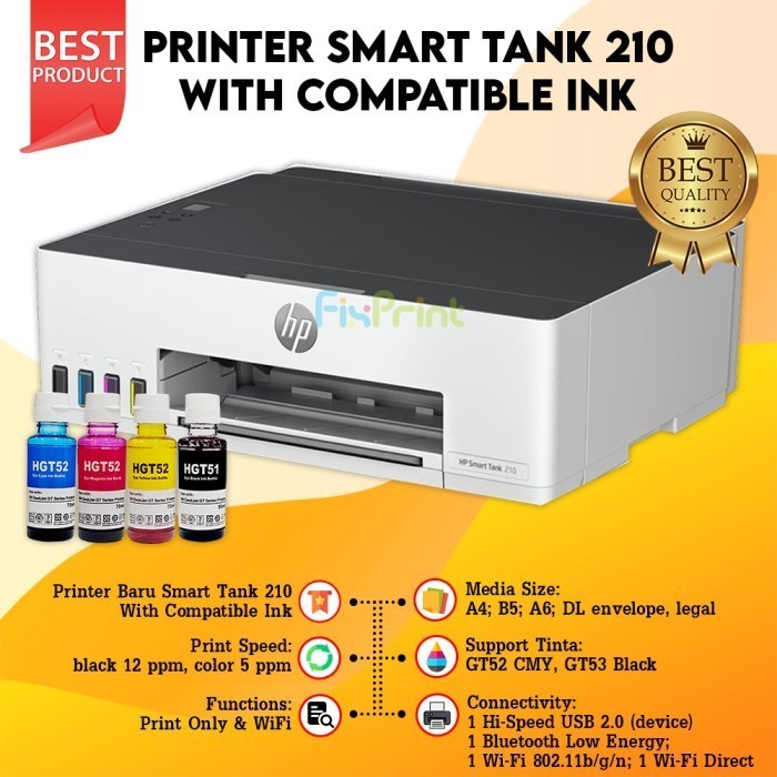 Printer Smart Tank 210 Wireless Wifi / Bluetooth Print Only Best