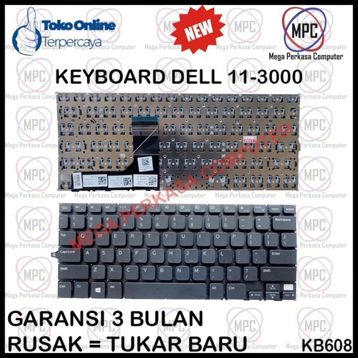 Keyboard Laptop Dell Inspiron 11-3000 Series11-3147 11-3148 Hitam Best