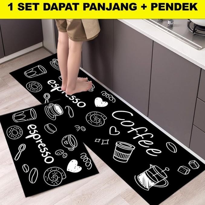 Terbaik Keset Kaki Dapur Panjang Anti Slip Set Alas Kaki Keset Dapur Anti Slip Original
