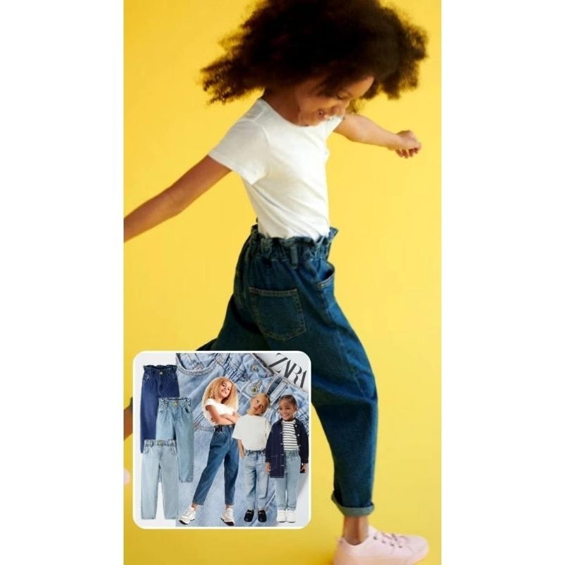 [GET IT QUICKLY] BbBggs Soft Jeans Panjang ZARA Anak Perempuan 4-14t Premium