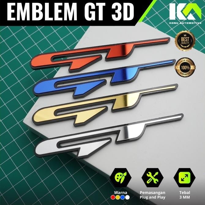 terlaku,, Logo Mio Gt 3D Emblem Timbul Akrilik Gt Bukan Stiker Body Motor Yamaha