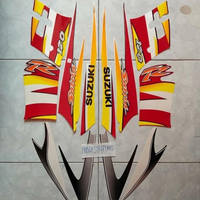 Ready Stock Striping Satria Hiu Merah Putih
