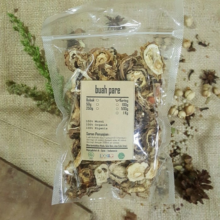

Mazin - Buah Pare Kering 500Gr - Momordica Charantia - Murni - Jsr - Rempah