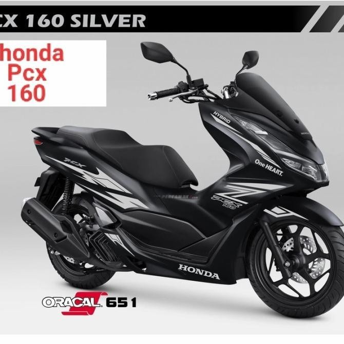 Segera Dapatkan Striping Cutting Sticker New Pcx 160 Motor Black Sticker Light Grey