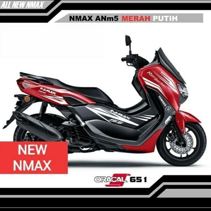 *Bestseller* Striping Cutting Sticker Yamaha Nmax New 2020 Untuk Motor Merah 02