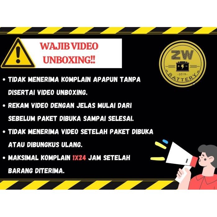 New Aki Supra Fit New/Lama, Supra X 110Cc, Megapro Primus Gs Gm5Z-3B Mf Gratis Ongkir