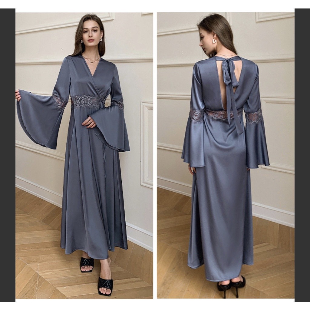 [NYAMAN DIGUNAKAN] FrBggs GN2700 daster panjang wanita / lingerie satin / lingerie wanita