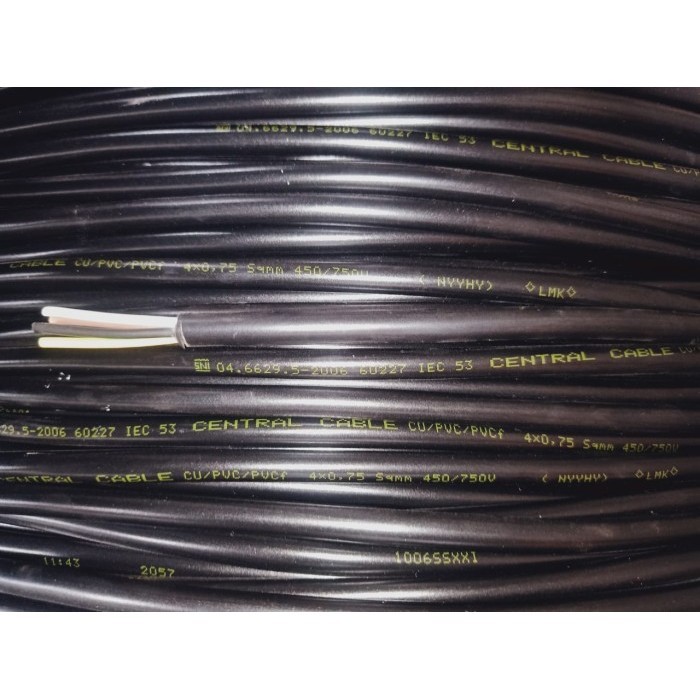 SNI Fleksibel Central Kabel NYYHY 4 x 0,75 4x0,75 4x0.75 4 x 0.75 50M