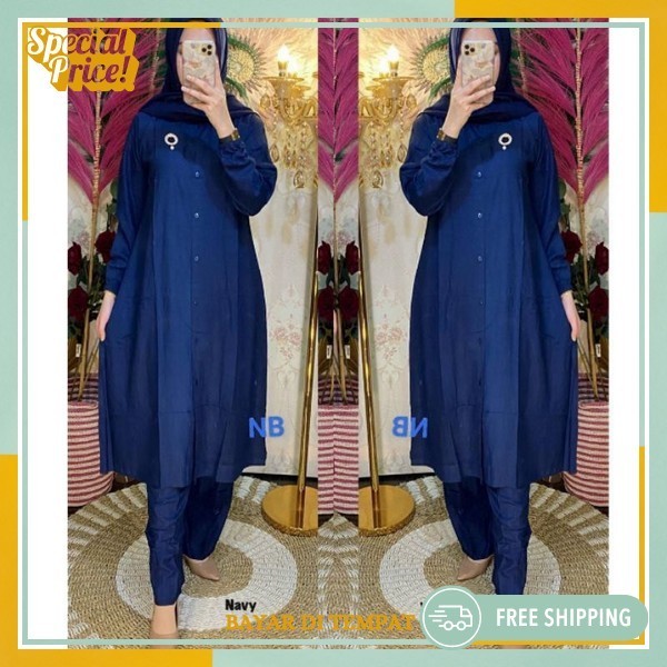 One Set Wanita Berkualitas Setelan Cewek Murah Stalan Atasan Bawahan Oneset Panjang Kekinian Celana 